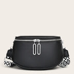 Sac demi-lune sangle large Noir