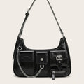 Sac épaule cargo chaîne noir