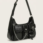 Sac épaule cargo chaîne noir