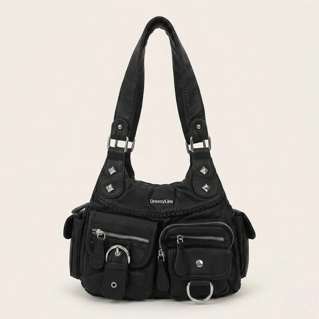 Sac épaule clous Y2K Noir