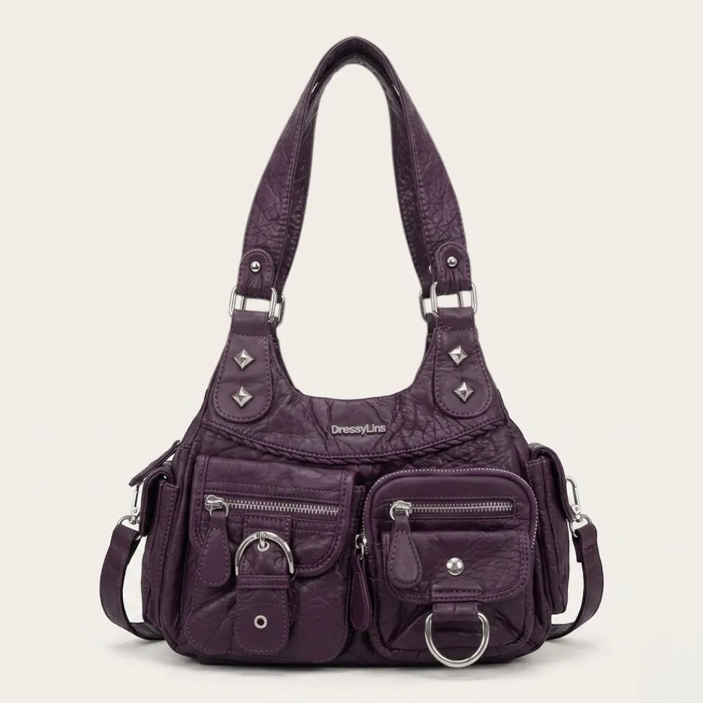 Sac épaule clous Y2K Violet
