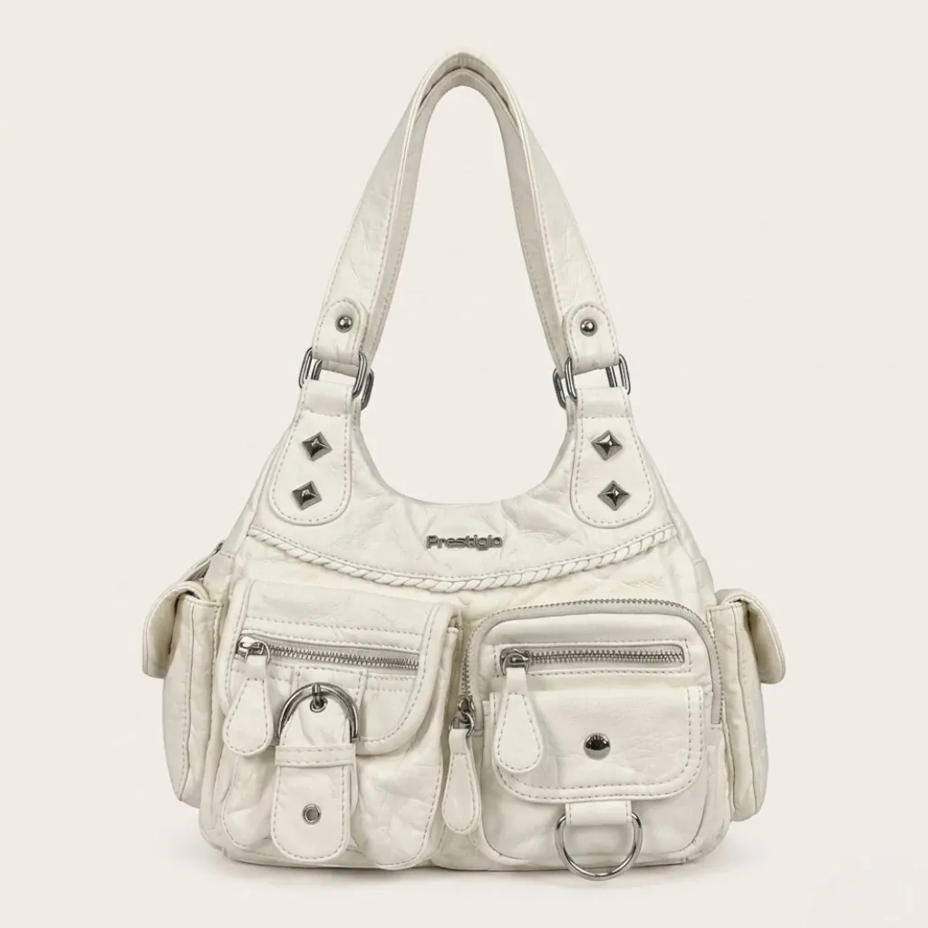 Sac épaule clous Y2K Blanc