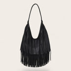Sac hobo a frange Noir