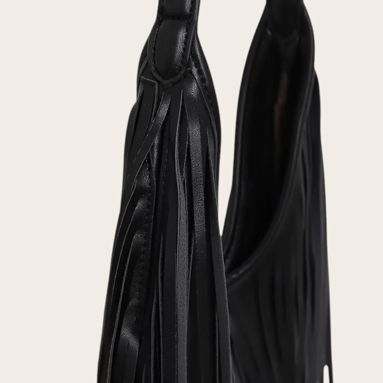 Sac hobo a frange Noir