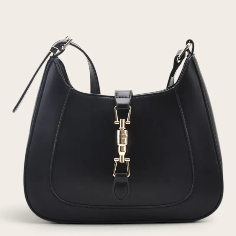 Sac hobo cuir vegan fermoir mousqueton doré