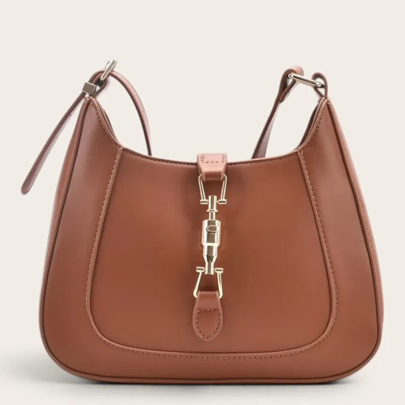 Sac hobo cuir vegan fermoir mousqueton doré