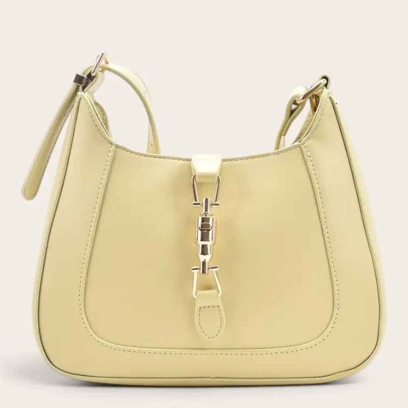 Sac hobo cuir vegan fermoir mousqueton doré