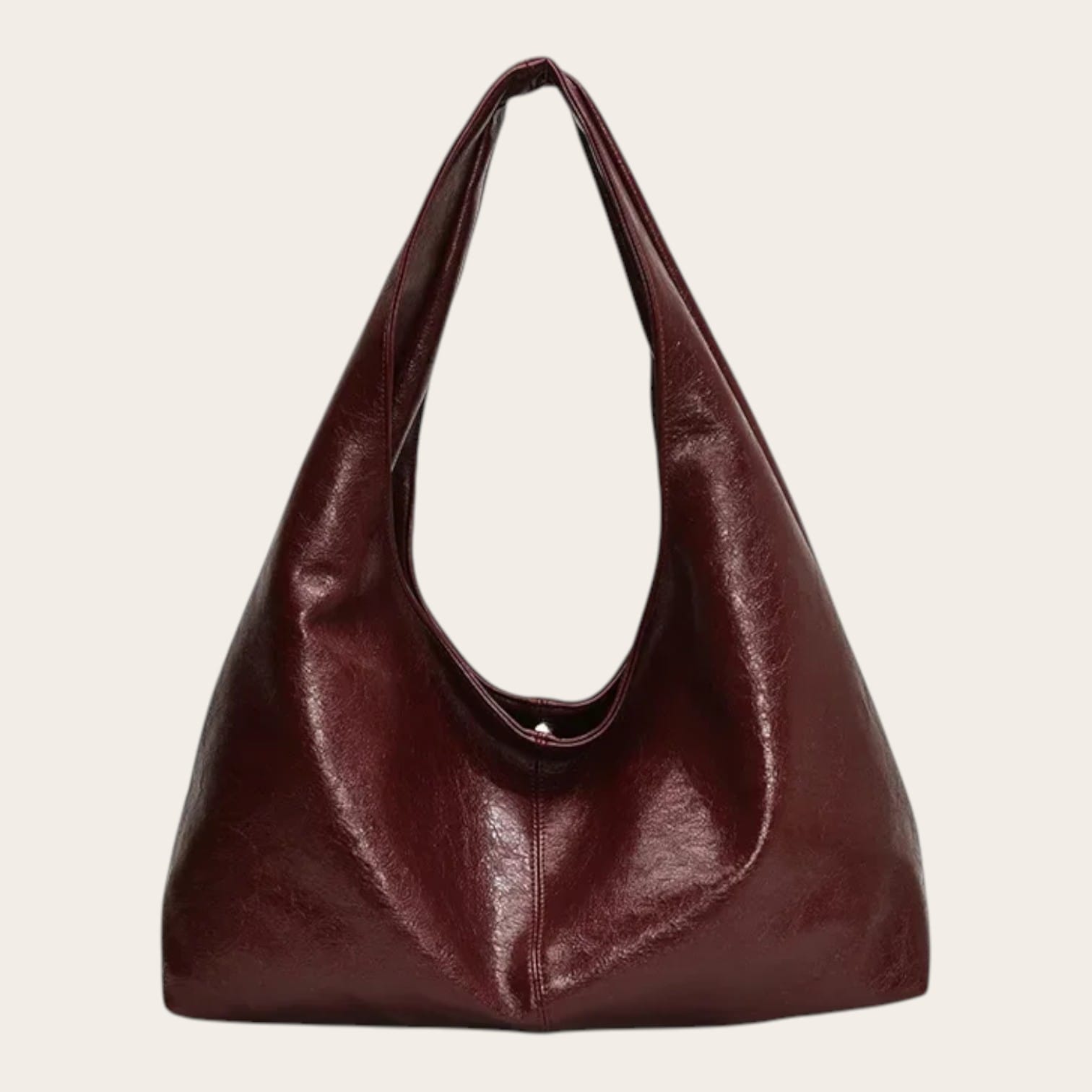 Sac hobo cuir vegan verni