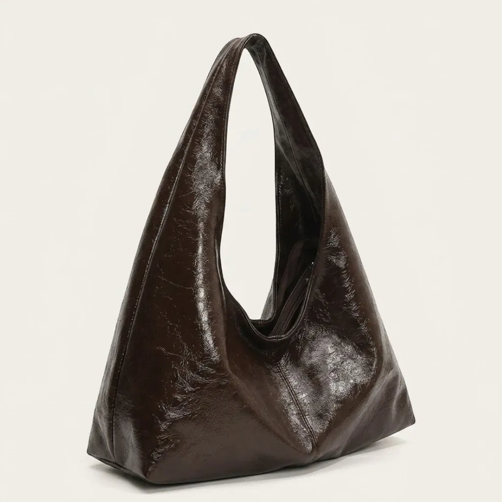 Sac hobo cuir vegan verni