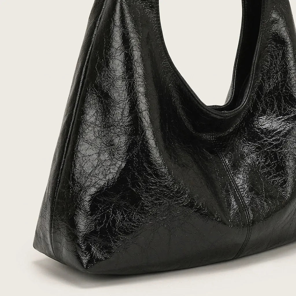 Sac hobo cuir vegan verni