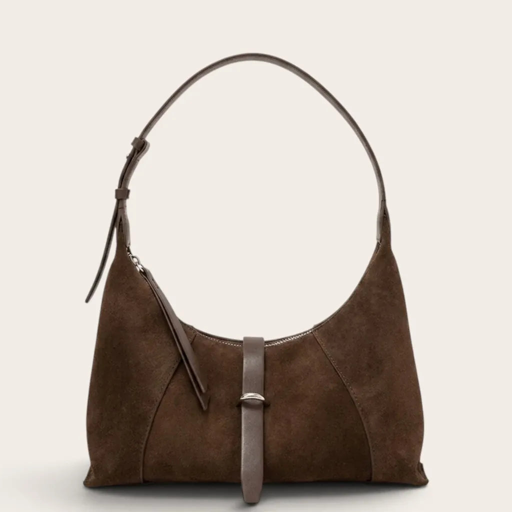 Sac hobo en daim avec sangle fine
