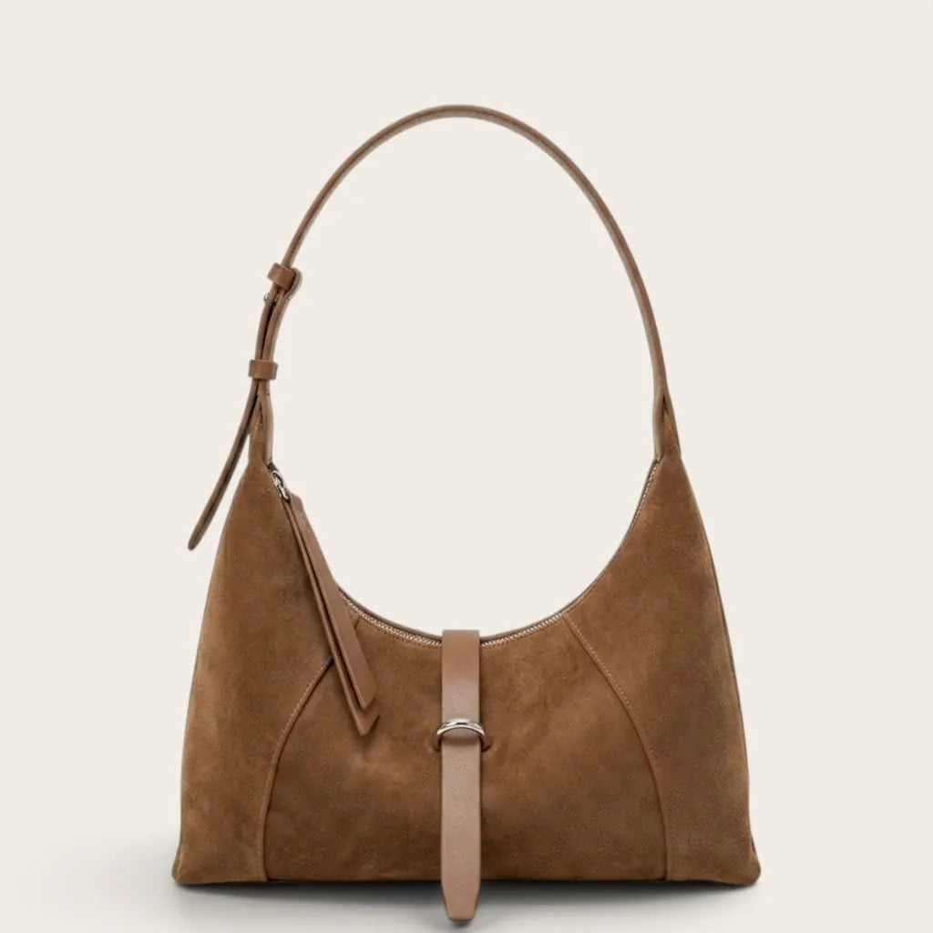 Sac hobo en daim avec sangle fine