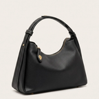 Sac hobo fermoir tourniquet doré Noir