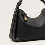 Sac hobo fermoir tourniquet doré Noir