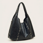 Sac hobo noir similicuir cloutés Noir