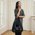 Sac hobo noir similicuir cloutés Noir