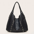 Sac hobo noir similicuir cloutés Noir