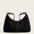 Sac hobo pocket suédine Noir