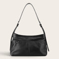Sac hobo rectangulaire en cuir Noir