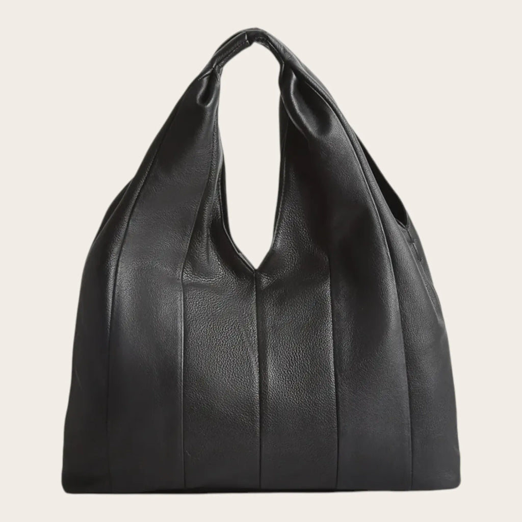 Sac hobo sellerie cuir Noir