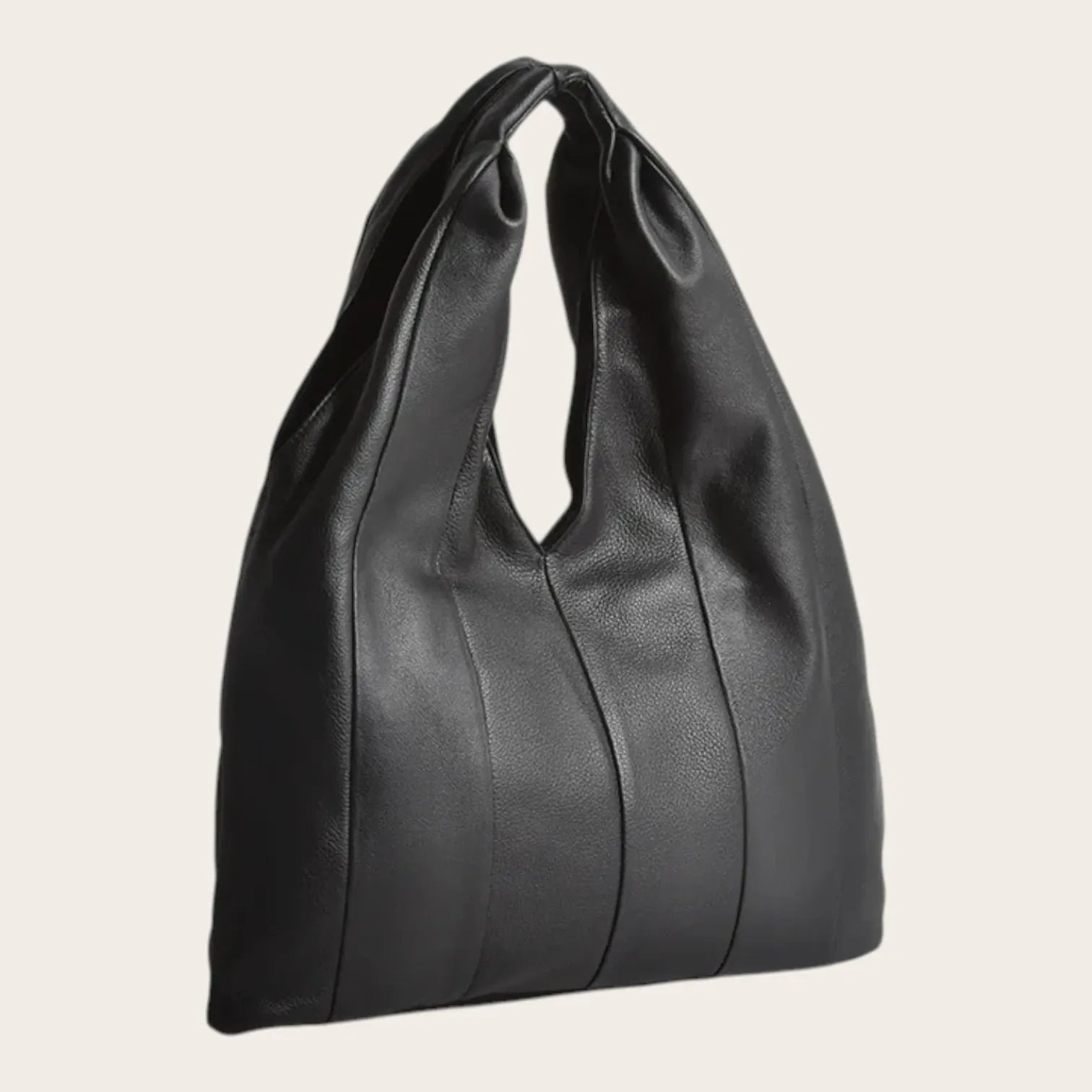 Sac hobo sellerie cuir Noir