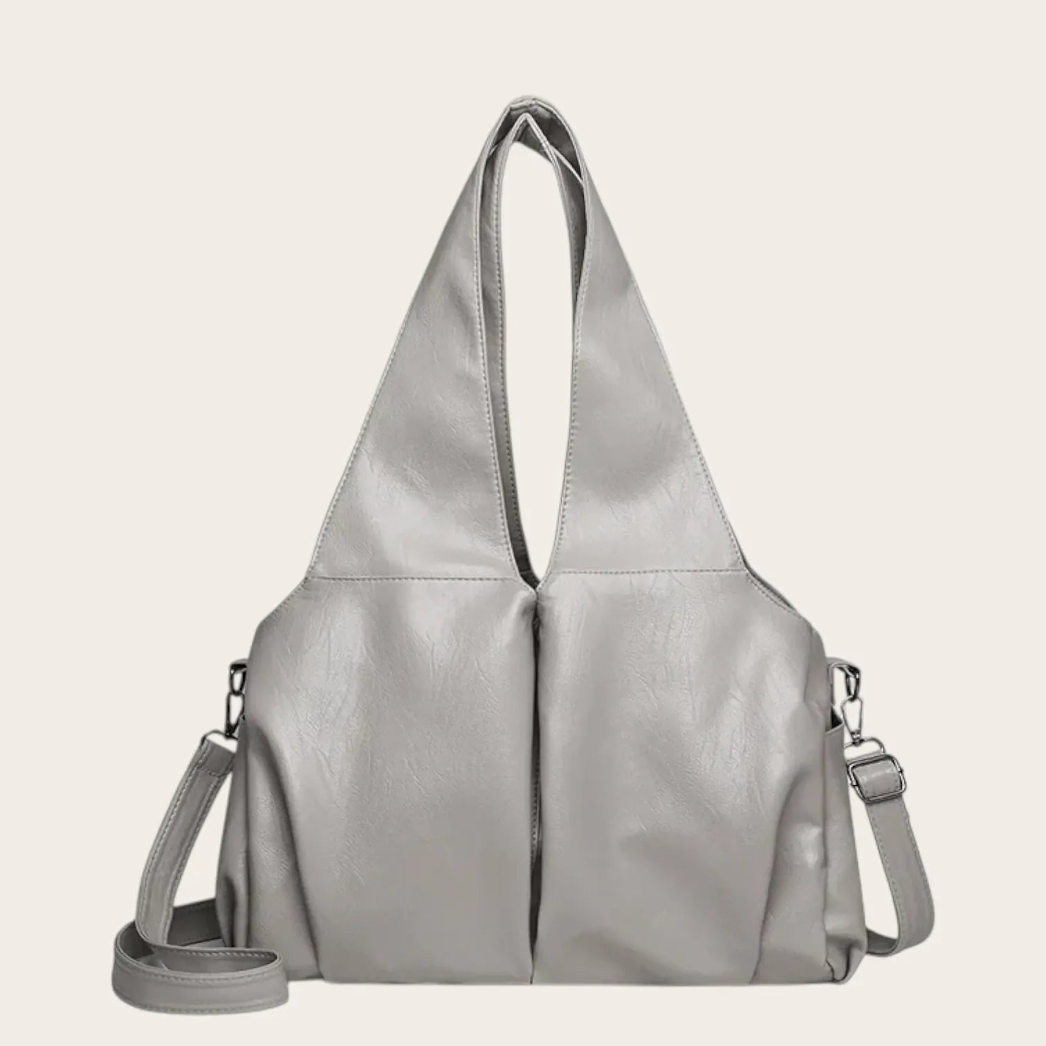 Sac hobo sofa cuir souple Gris