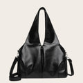 Sac hobo sofa cuir souple Noir