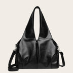 Sac hobo sofa cuir souple Noir