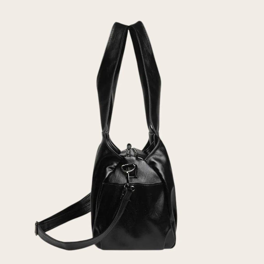 Sac hobo sofa cuir souple Noir