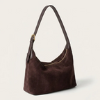 Sac hobo suédine minimaliste Café