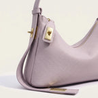 Sac hobo trapèze anses ronde cuir Lilas