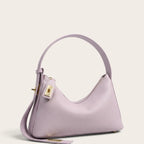 Sac hobo trapèze anses ronde cuir Lilas