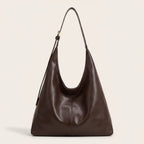 Sac hobo triangulaire cuir vegan Café
