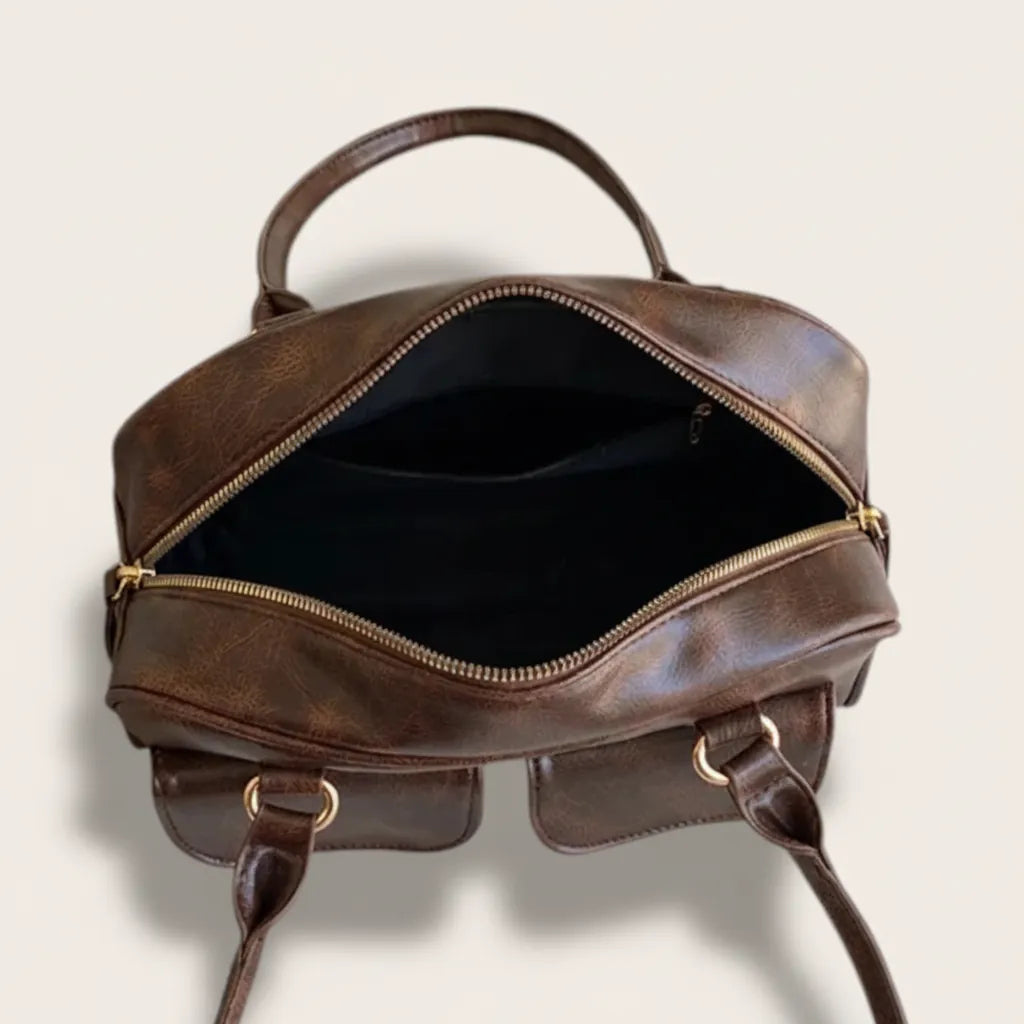 Sac porté épaule vintage similicuir vieilli