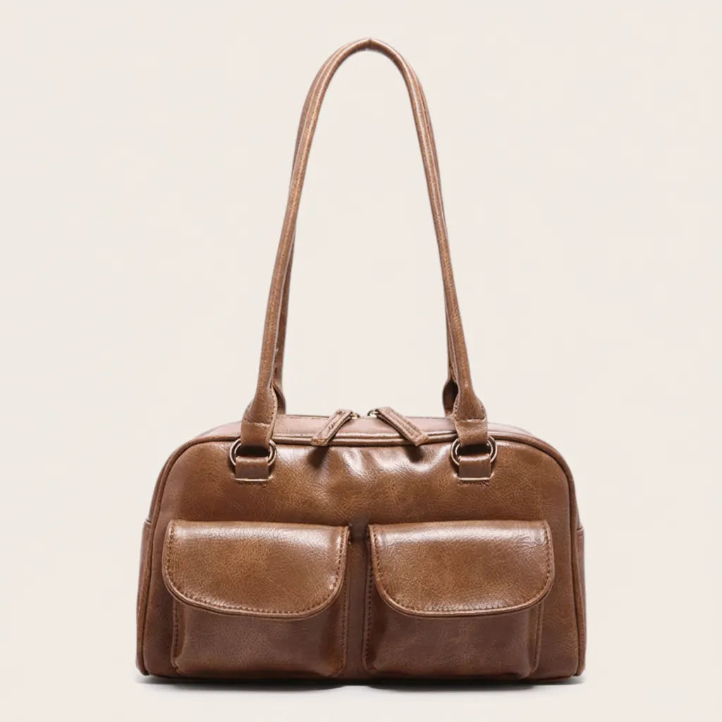 Sac porté épaule vintage similicuir vieilli