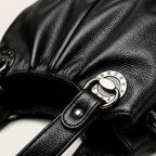 Sac porté main froncé bandoulière amovible Noir