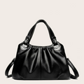 Sac porté main froncé bandoulière amovible Noir
