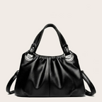 Sac porté main froncé bandoulière amovible Noir