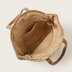 Sac rond crochet paille plage Khaki