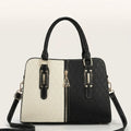 Sac satchel motif monogramme pampille Noir