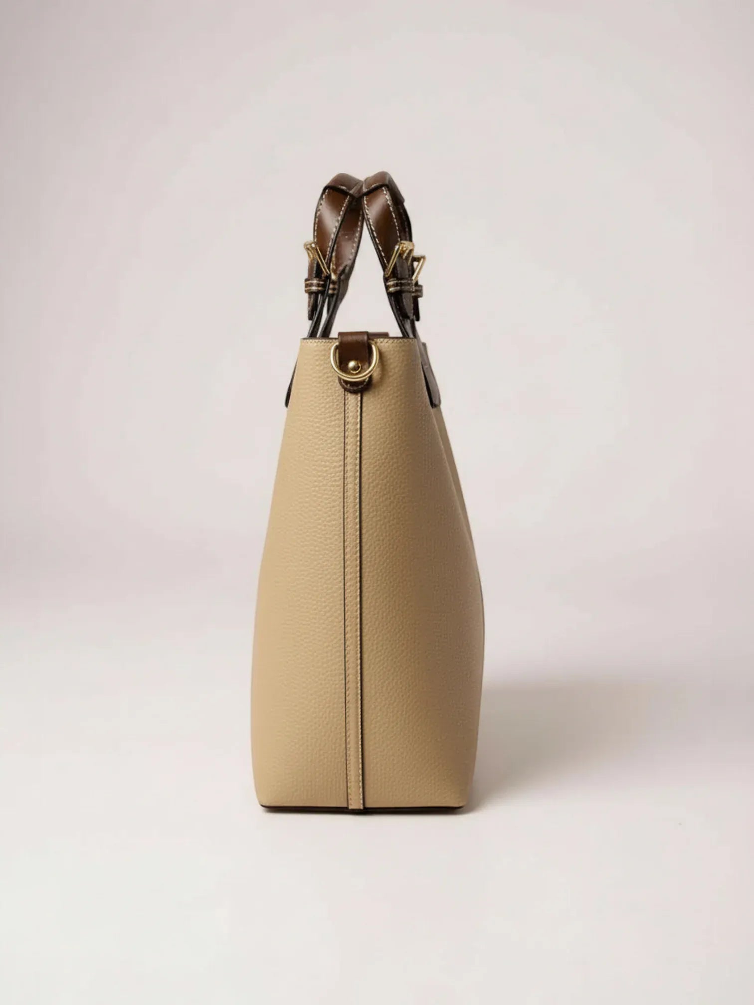 Sac seau allongé similicuir Beige