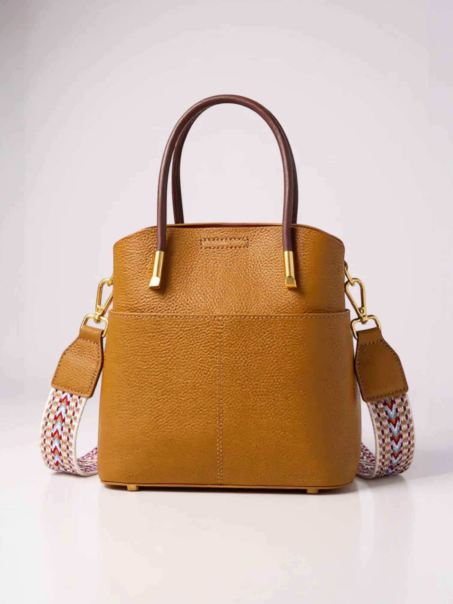 Sac seau anse large Marron