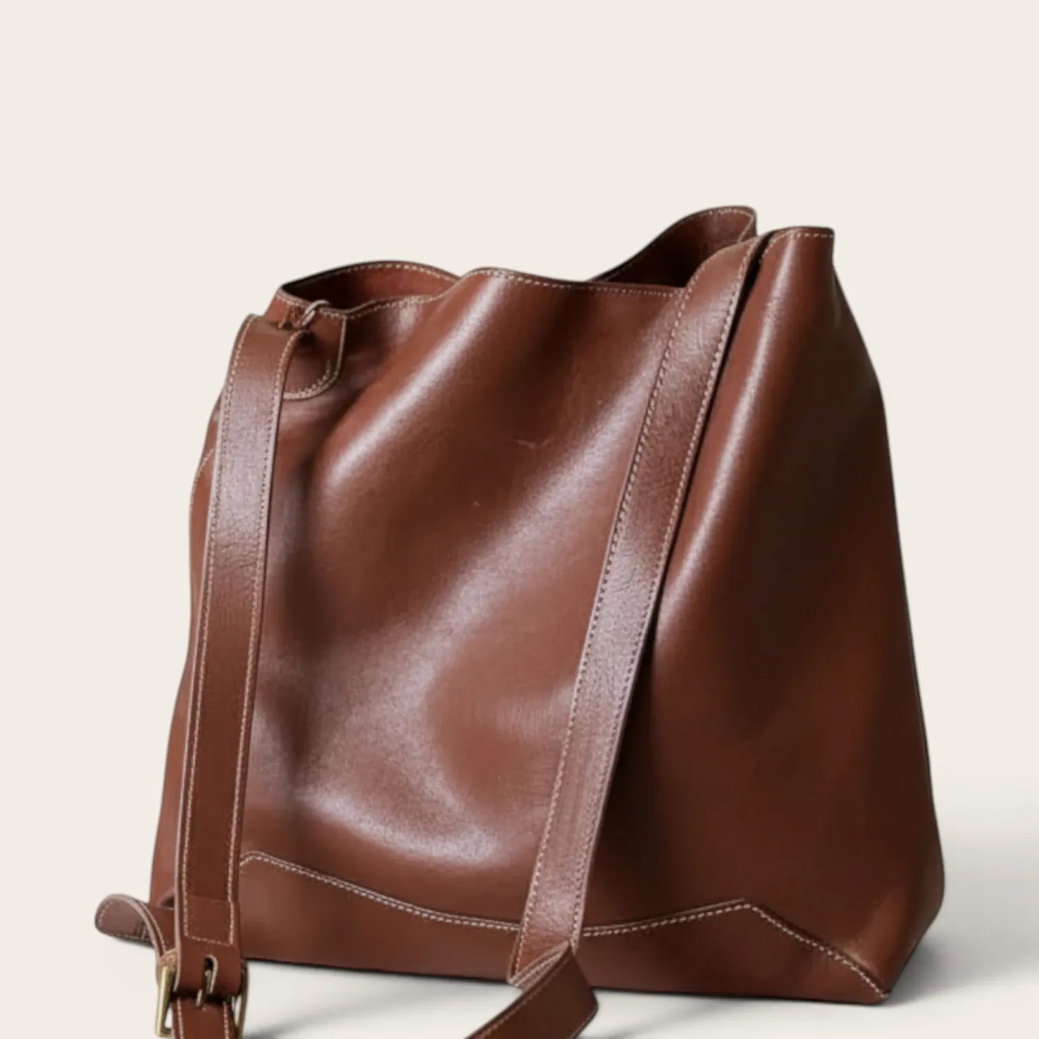 Sac seau campagne cuir