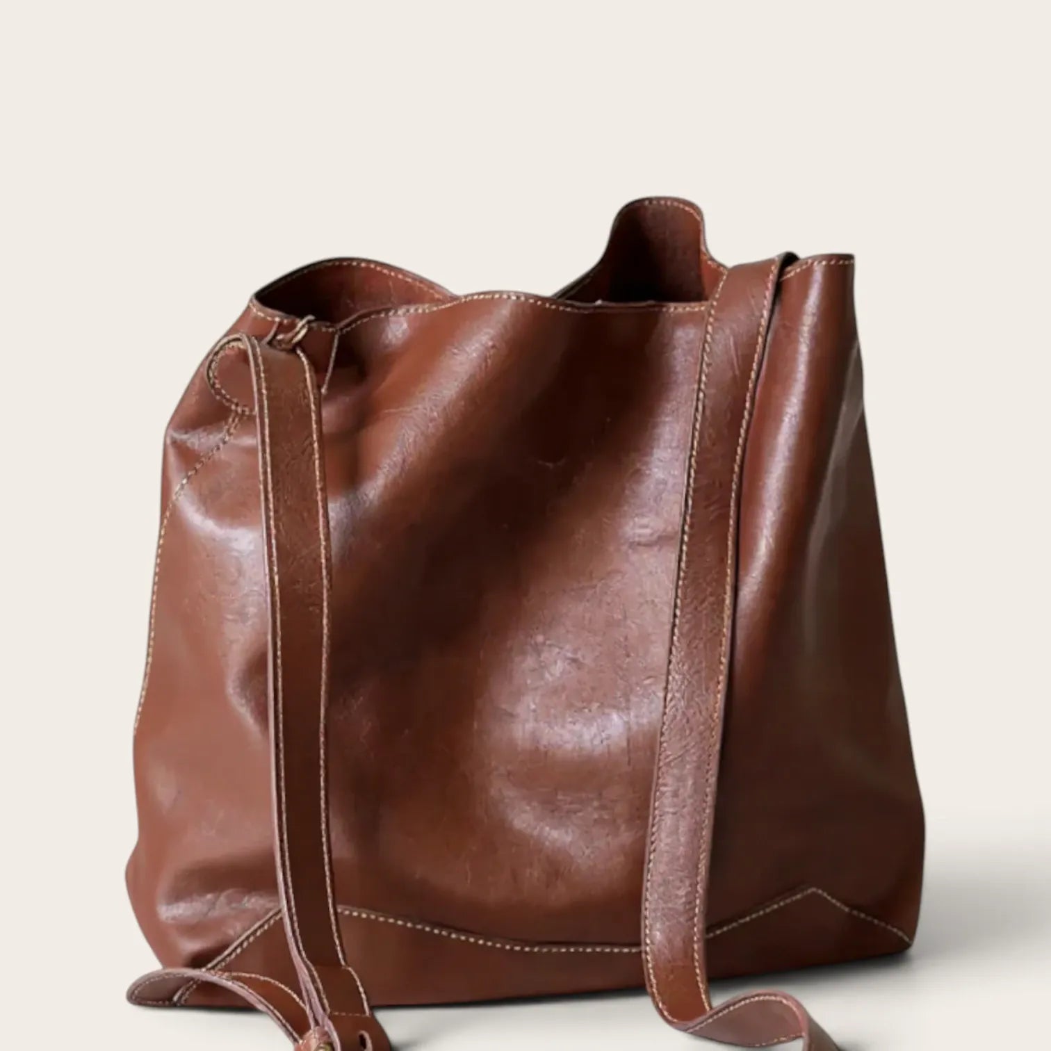Sac seau campagne cuir
