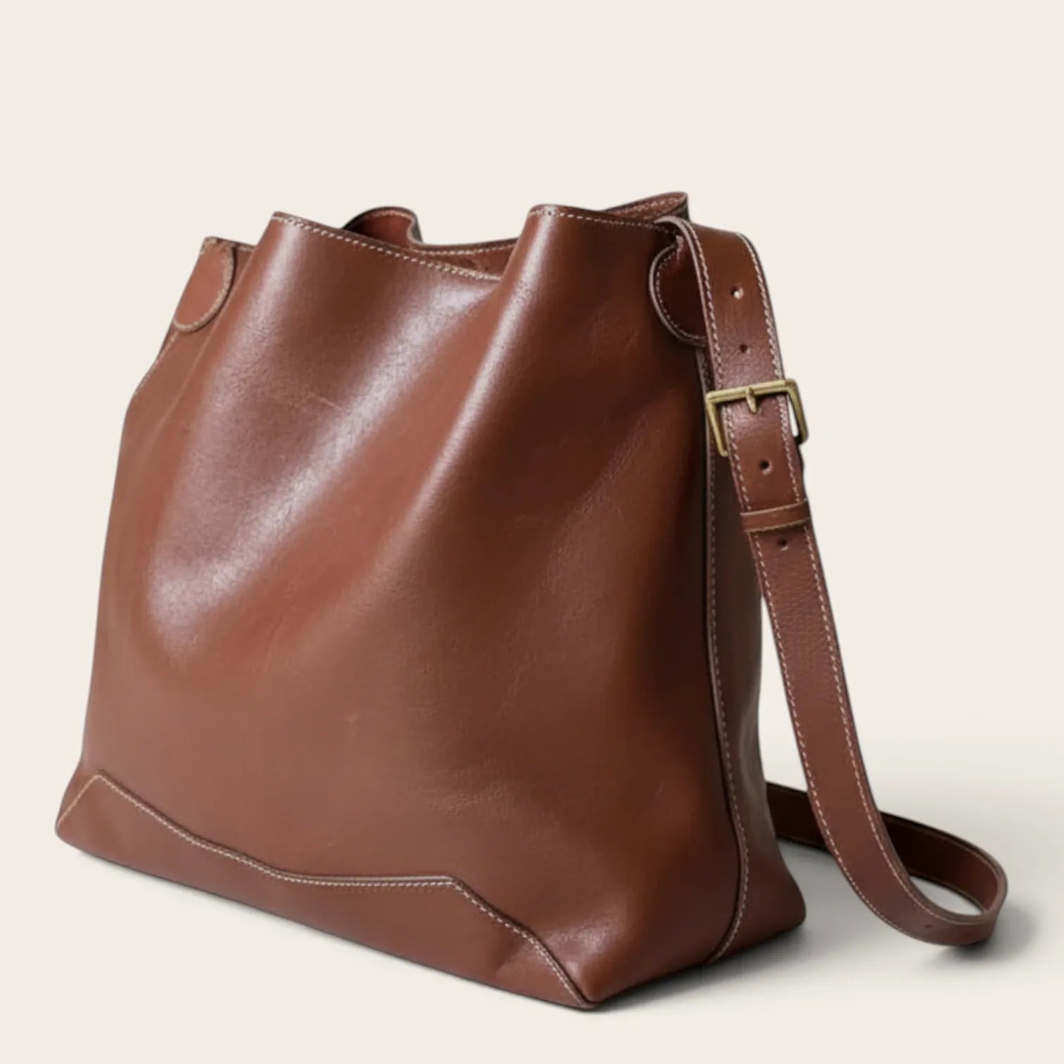 Sac seau campagne cuir