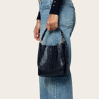 Sac seau croco noir