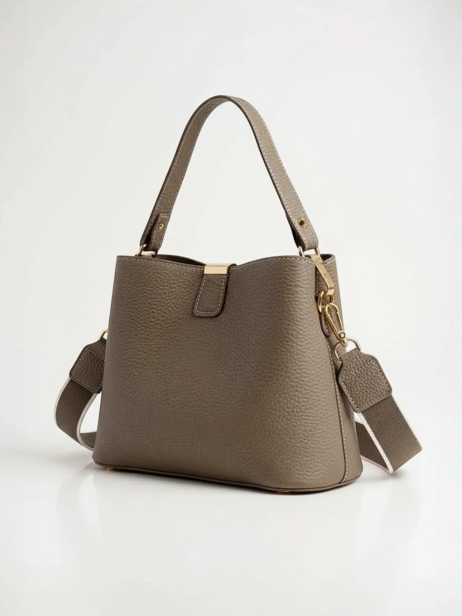 Sac seau cuir grainé