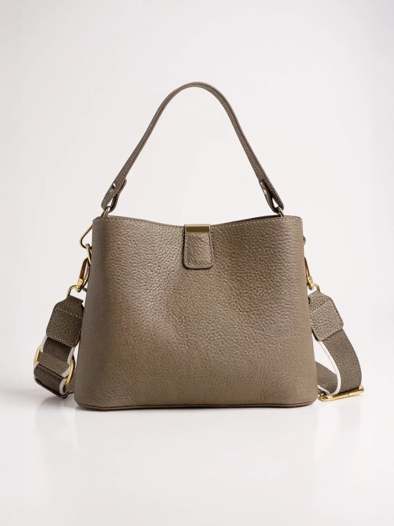 Sac seau cuir grainé