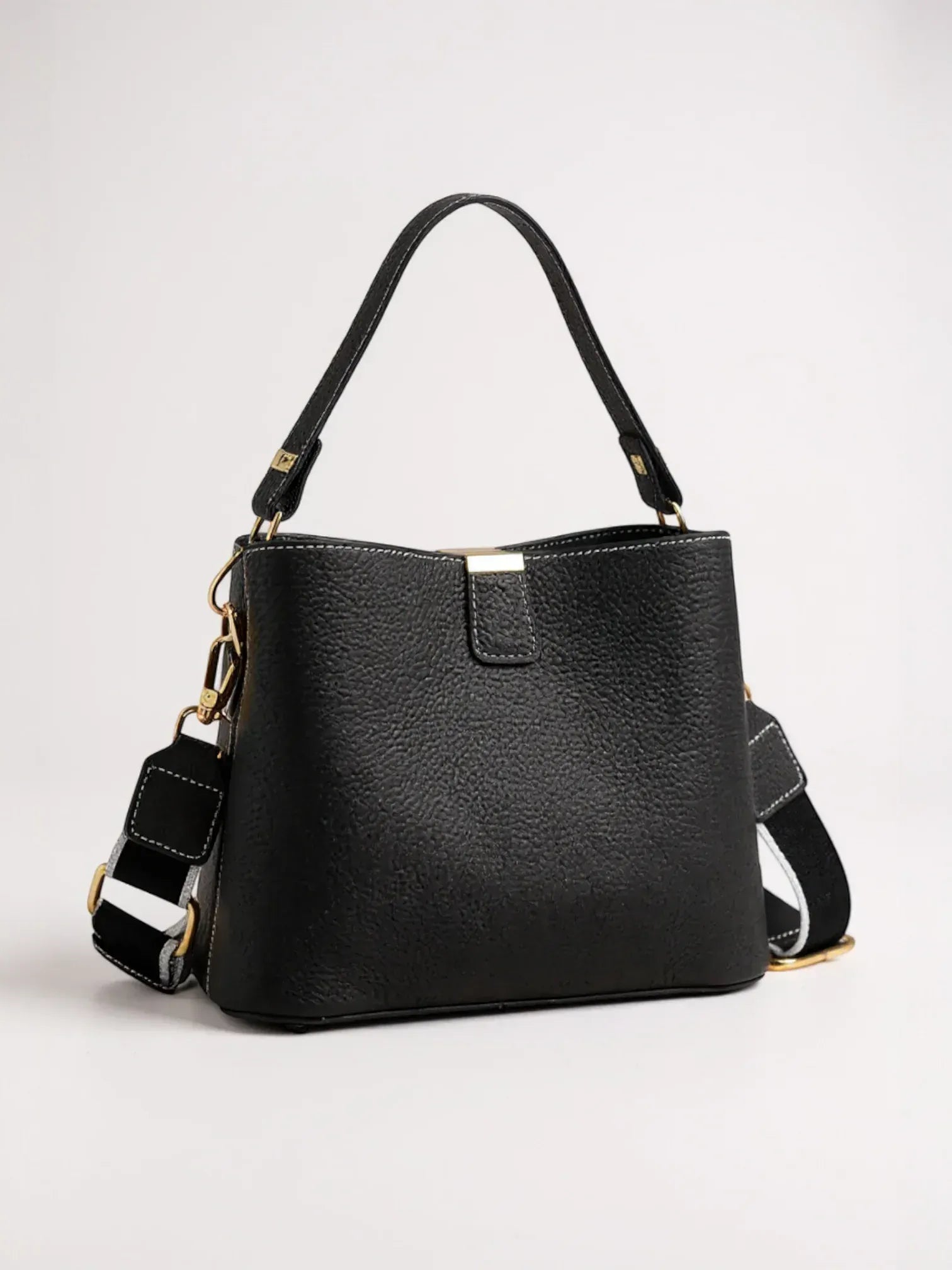 Sac seau cuir grainé