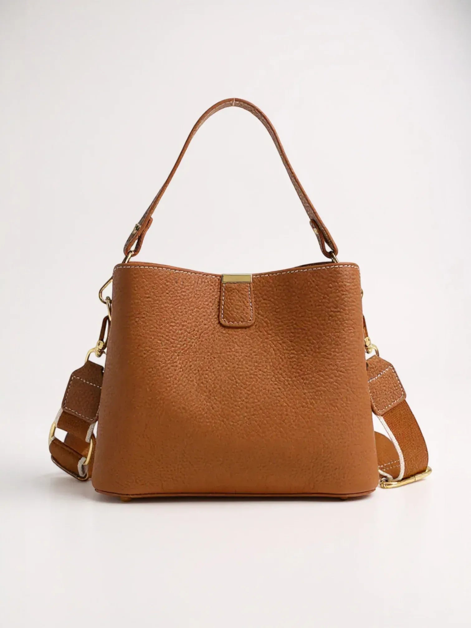 Sac seau cuir grainé